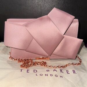 Ted Baker Fefee London Satin knotted bow clutch